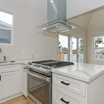 Modern kitchen with stainless appliances